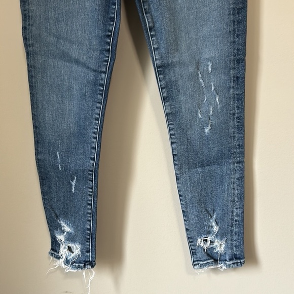 AGOLDE Sophie Crop Mid Wash Distressed Jeans Womens Designer Size 26 - Picture 6 of 14